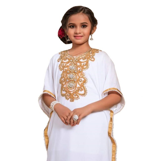 2021 Moroccan Latest African Wedding Kids Abaya