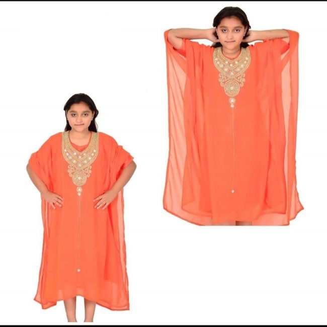 African Stylish Party Wear Kids Abaya