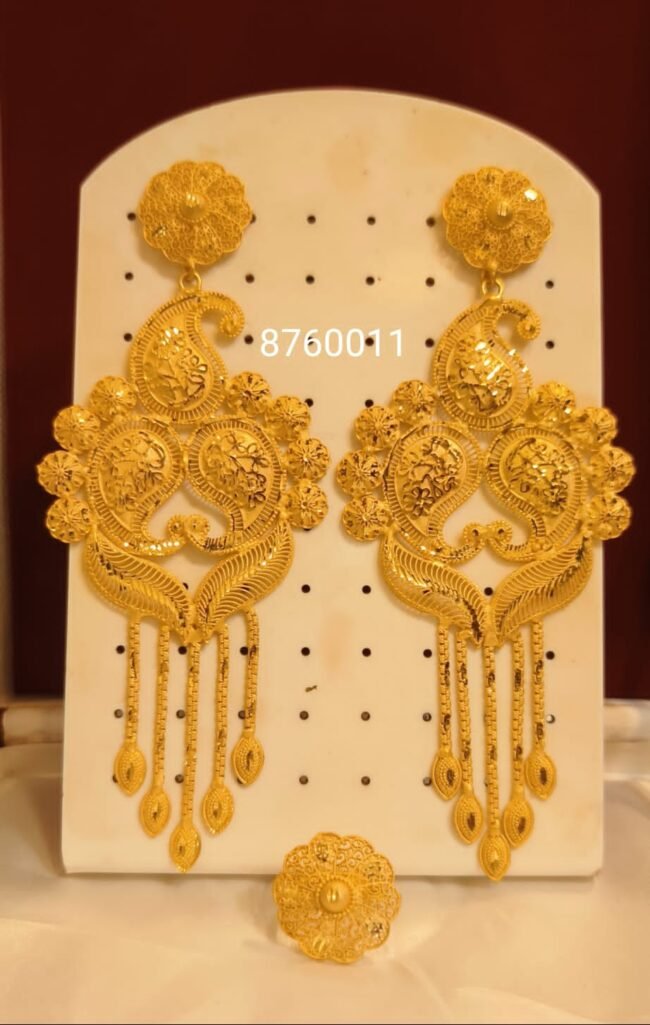 Beautiful Designer 2 Gram Gold Earring Set For Women D.N- E5450