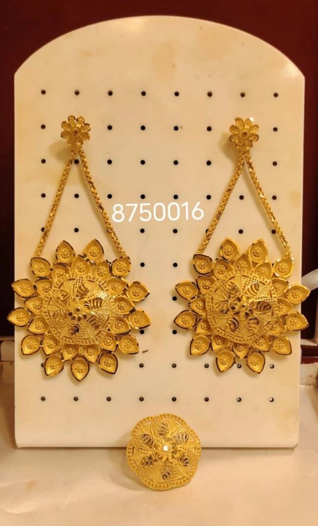 Beautiful Designer 2 Gram Gold Earring Set For Women D.N- E5449