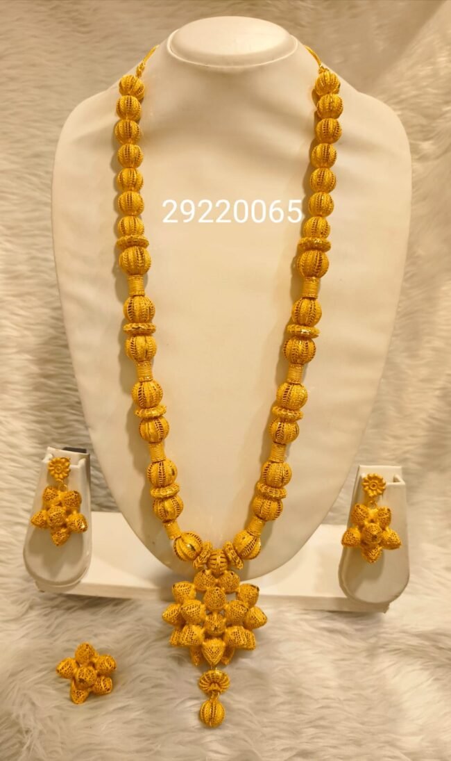 Beautiful 2 Gram Gold Latest Come Designer Necklace and Earrings Set For Women