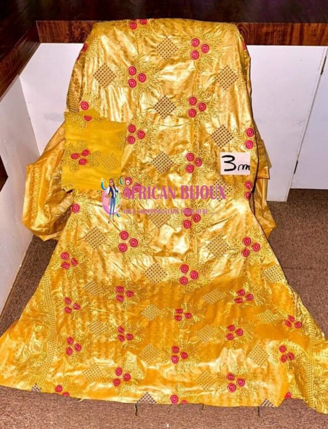 Beautiful Getzner Bazin Boubou For African Women D.N- 2115