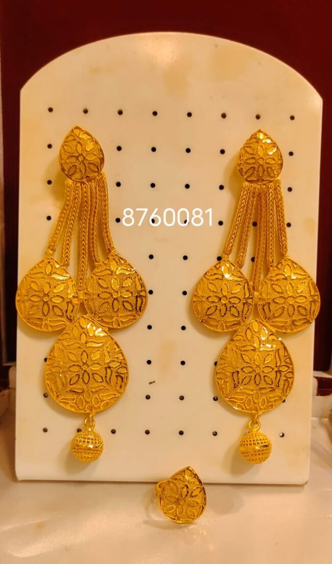 Beautiful Designer 2 Gram Gold Earring Set For Women D.N- E5469