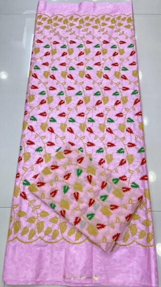 Big Offer Getzner Bazin Dress Pink Color For African Women D.N- 1956