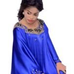 100% Satin Silk Boubou For African Women D.N- 6046