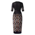 Elegant Designer Velvet African Attire Mix Rhinestone Beaded Work