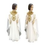 Latest White Designer Evening Wedding Kids Abaya