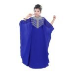 Designer Moroccan Beaded Blue Dress for Kids