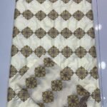 Big Offer Getzner Bazin Dress Cream Color For African Women D.N- 1958