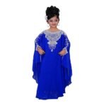 Latest Designer Gown Hand Work African Chiffon Kaftan For Kids