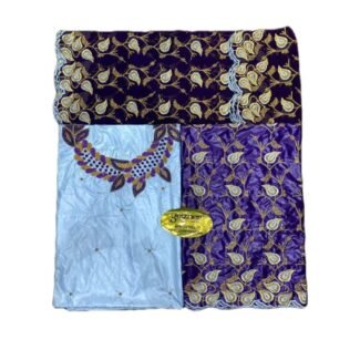 Latest Designer 100% Super Magnum Gold Boubou Getzner Bazin Material For Women