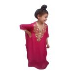 New African Kaftan With Golden Beaded Work For Kids
