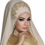 Beautiful Crystal Stone Beaded Designer Head Scarf for Women
