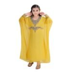 Yellow Color African Best Fancy Party Kids Dress