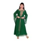 Layered Design For Beautiful Zari Work For Kid's Abaya