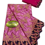Latest African Purple Party Wear Bazin For Women.