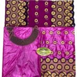 New Trending Latest Pink Party Wear Bazin For Women.