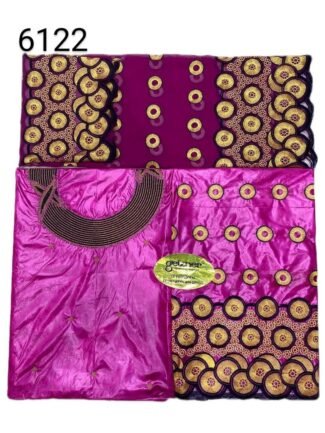 New Trending Latest Pink Party Wear Bazin For Women.