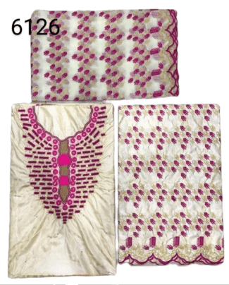 New Latest White African Bazin For Women.