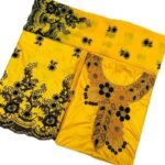 Beautiful Yellow Bazin Party Wear Dress