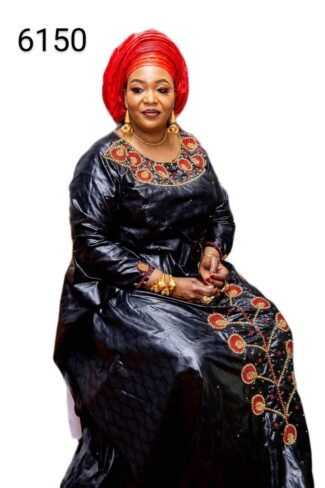 New 2022 Beautiful Black Party Wear Bazin For Women