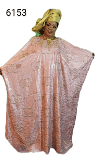 New Trending Party Wear Bazin With Gold Work.