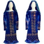 Fancy and Premium Quality Rhinestone Beaded Sleeves African Designer Abaya For Kids