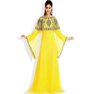 Beautiful African Yellow Abaya
