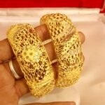New Latest Stylish African Designer Designer Golden Plated Bangle
