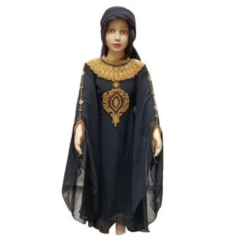 African Evening Dresses Crystal Beaded Long Sleeves Abaya Moroccan Kaftan