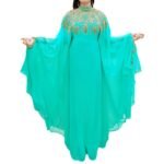 Party Wear Designer Chiffon Abaya With Zari Work