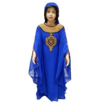 Evening Dresses Crystal Beaded Long Sleeves Abaya Moroccan Kaftan