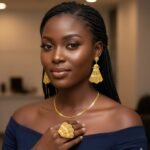 Net Style African Women's 2 Gram Gold Plated Necklace Set