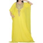 Beautiful Design Yellow Color Abaya For Women