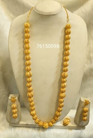 African Long Nice Design Necklace with Earring Set