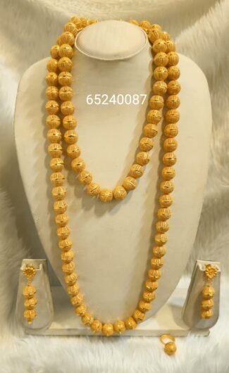 African Round Boll Shaped Party Wear Necklace with Earring Set