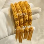 Latest African Designer 2% Gold Plated Bangle Set For Women