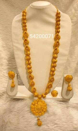 New Trendy African Women Designer 2% Gold Plated Necklace Set