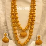 2 Gram Gold Designer Party Wear Long Necklace For Women's