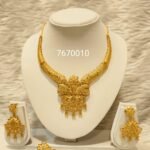 Beautiful 2 Gram Gold Latest Come Designer Necklace and Earrings Set For Women