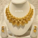 Beautiful 2 Gram Gold Latest Come Designer Necklace and Earrings Set For Women