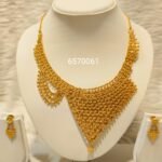 Beautiful Dubai Designer 2 Gram Gold Long Necklace Set For Women