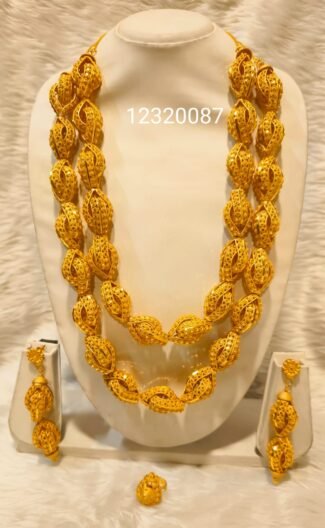 African Women 2 Line Necklace Set