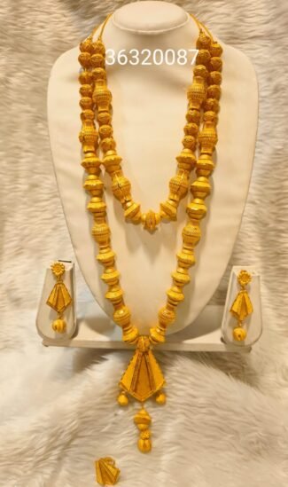 African Designer Party Wear Long Necklace Set