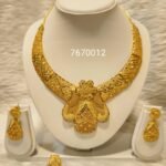Beautiful Dubai Designer 2 Gram Gold Necklace Set For Women