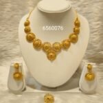 Beautiful Designer 2 Gram Gold Long Necklace Set For Women