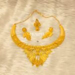 Beautiful African Designer 2 Gram Gold Medium Necklace Set For Women