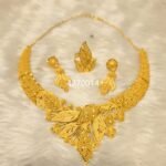 Beautiful African Designer 2 Gram Gold Medium Necklace Set For Women