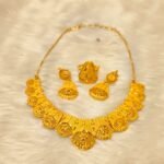 Beautiful Designer 2 Gram Gold Medium Necklace Set For Women