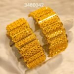 Attractive Dubai Designer 3% Gold Plated Bangle Set For Women